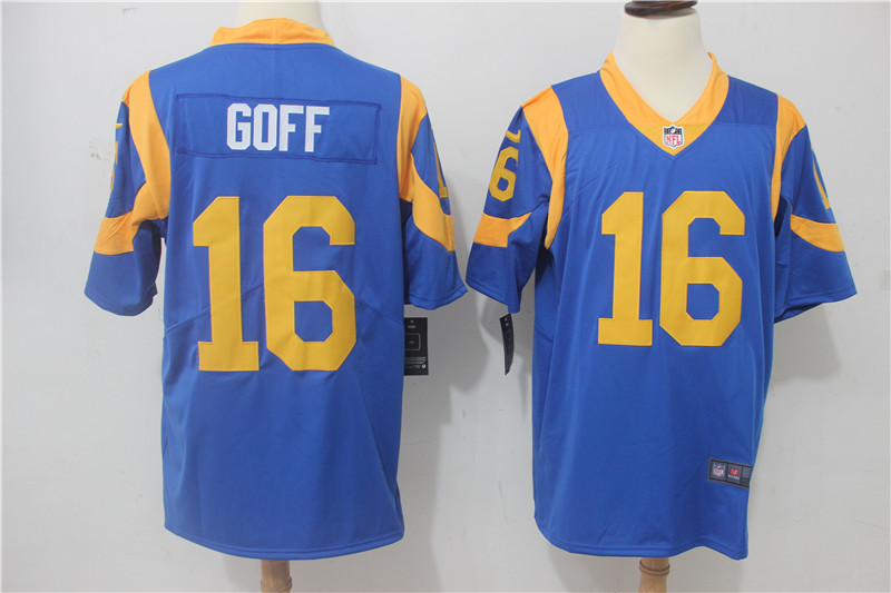 Men Los Angeles Rams #16 Goff Light Blue Nike Vapor Untouchable Limited NFL Jerseys